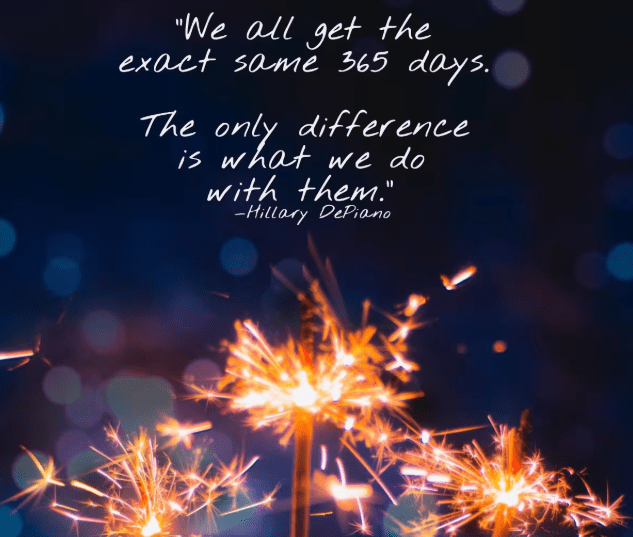 Calm inspirational New Year quote encouraging gentle forward movement