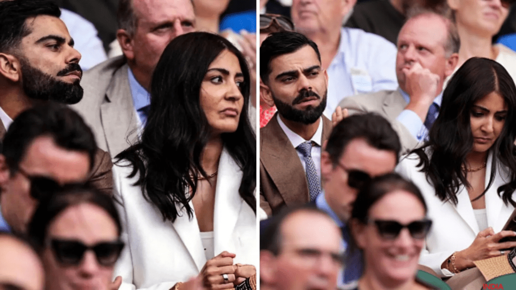 Virat Kohli acknowledging photographers briefly while maintaining family boundaries