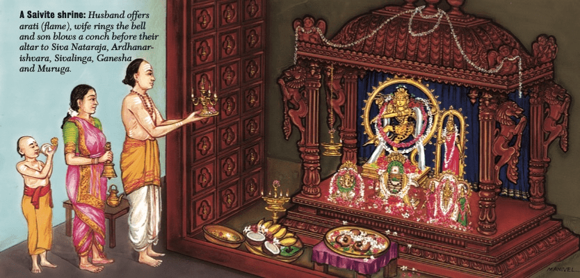 Quiet home worship scene showing Ram Navami integrated into daily life