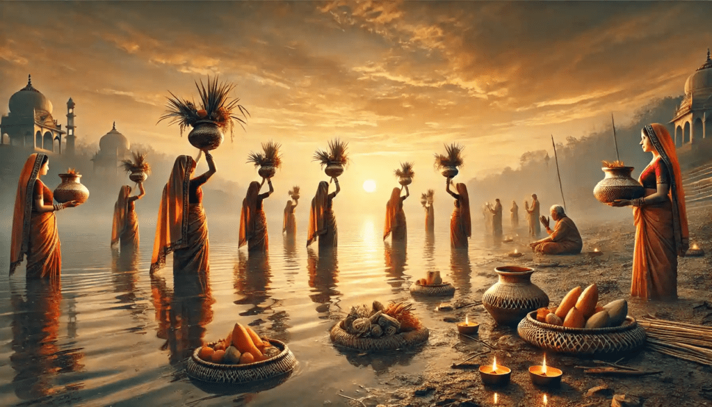 Devotees offering Surya Namaskar reflecting spiritual transition of Uttarayan