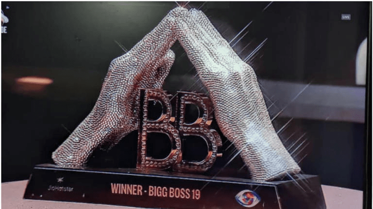 Post finale media interaction showing Bigg Boss 19 winner addressing questions with clarity
