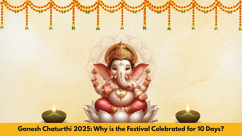 Decorated Ganpati pandal symbolising grandeur and spiritual enthusiasm