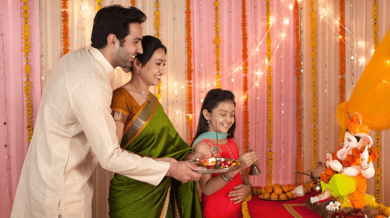 Traditional worship steps followed during Ganesh Chaturthi observance
