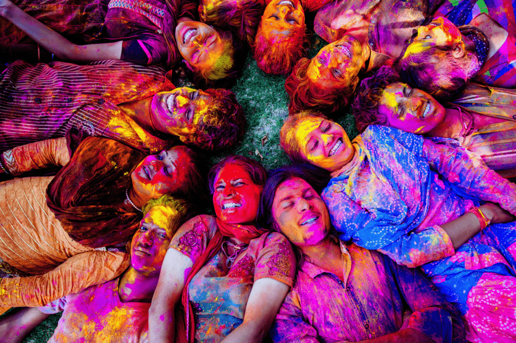 Rangwali Holi daytime colour play expressing joy equality and openness